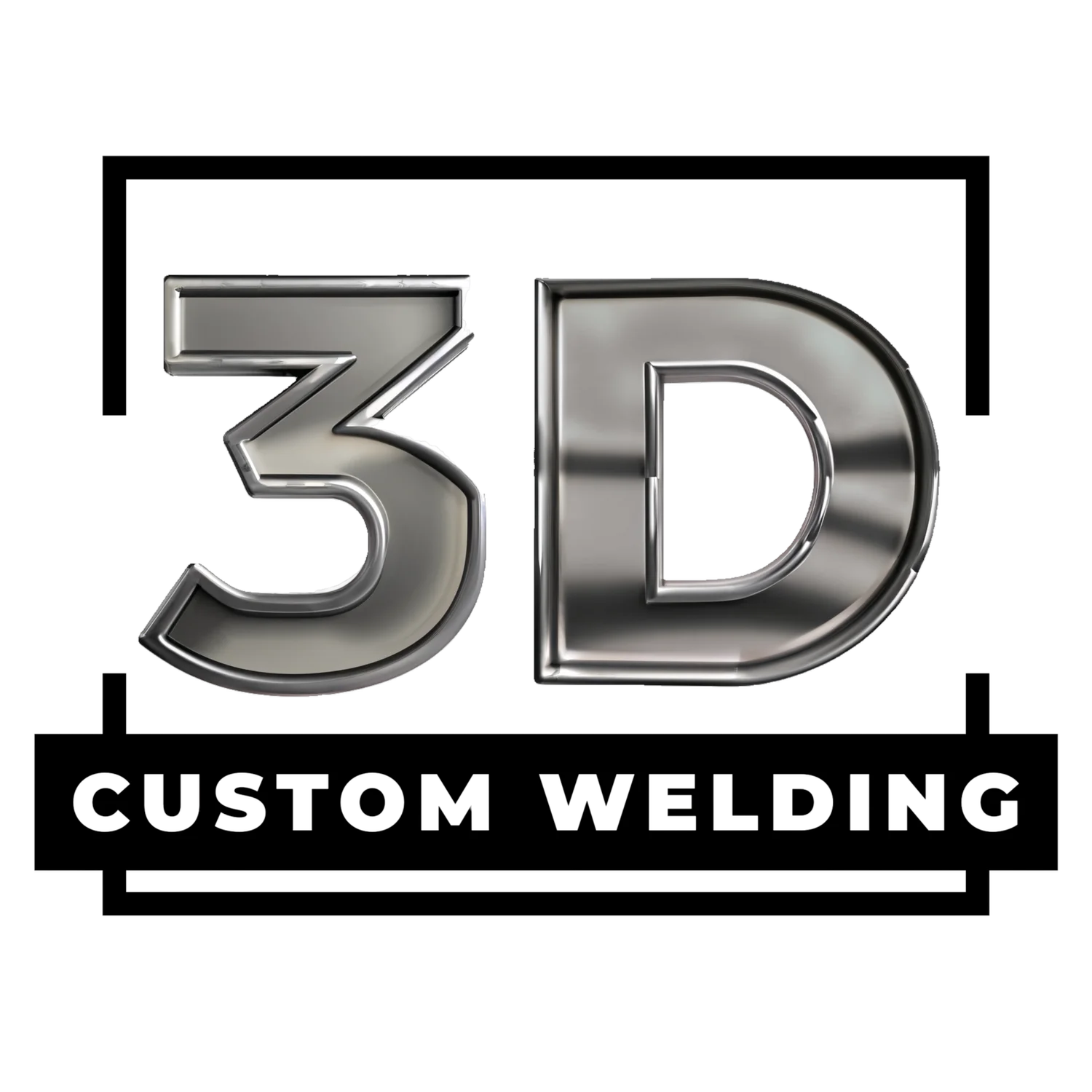Original black, white, and silver 3D Custom Welding logo
